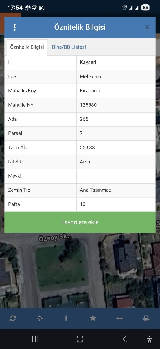 KIRANARDI VİLLA PARSELİ 553m - Resim 4
