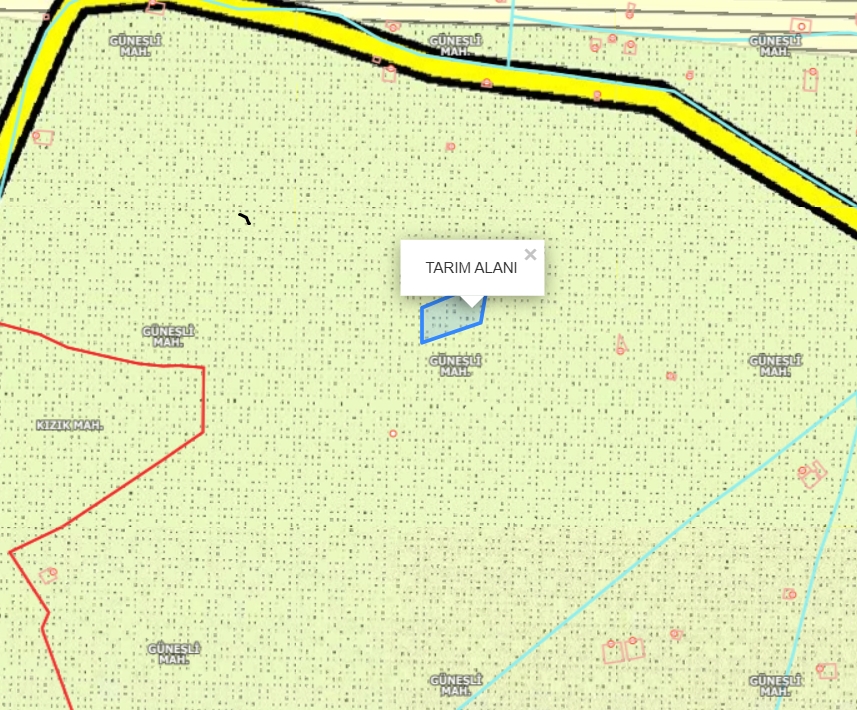 GÜNEŞLİ KÖYE YAKIN GÖLYERİNDE SATILIK 1300 M2 BAKIMLI TARLA - Resim 3