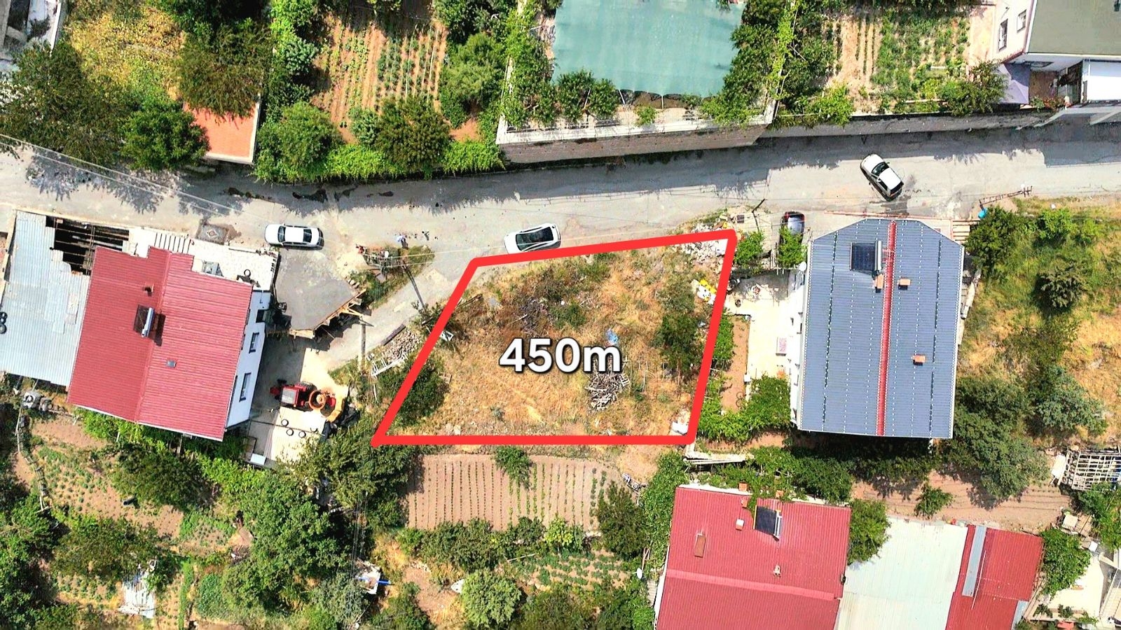 kıranardı satılık villa parseli 450m(köşe parsel)