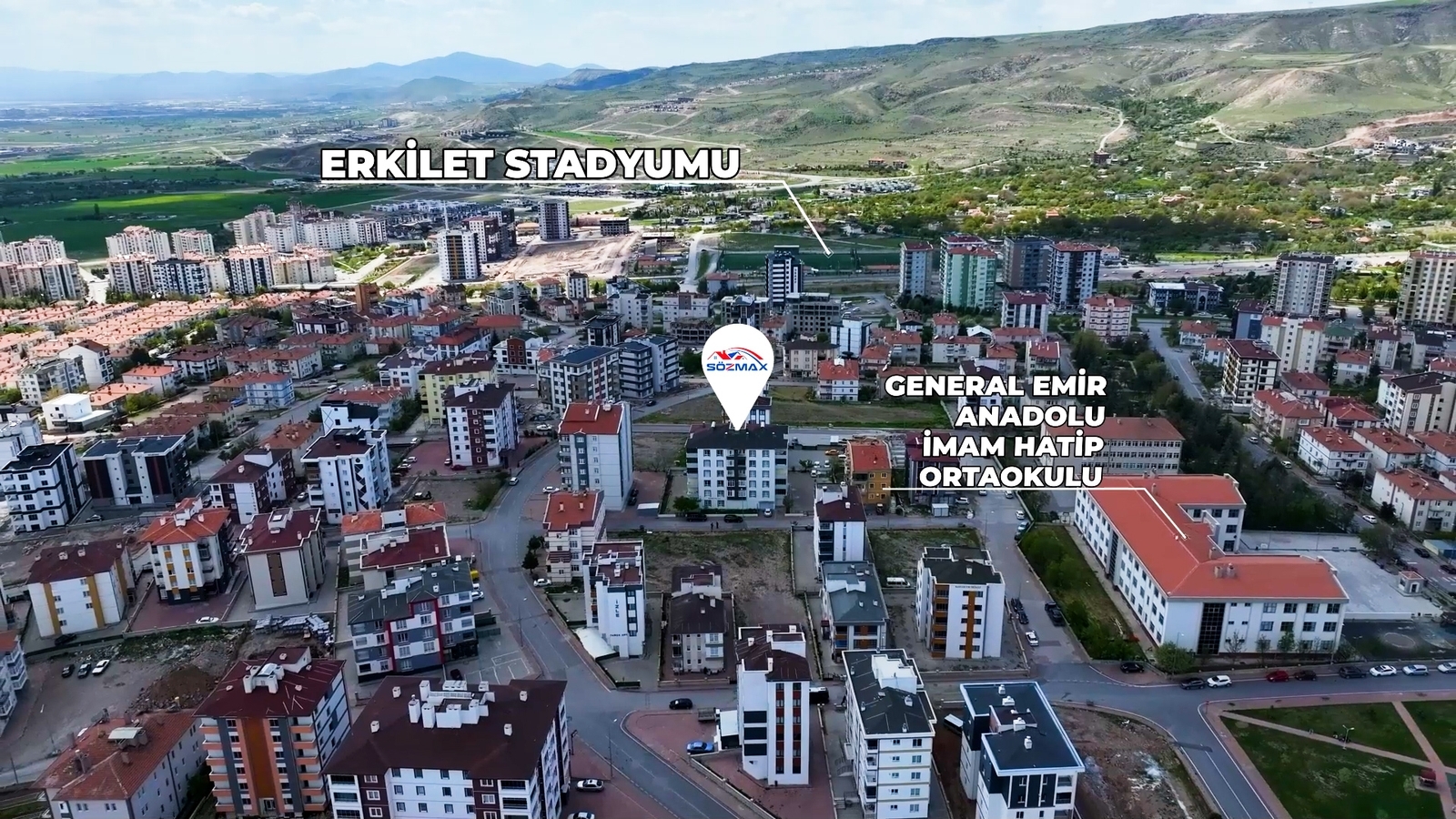 Erkilet Generalemirde Açık Cepheli 5. Kat Geniş 3+1 Daire - Resim 14