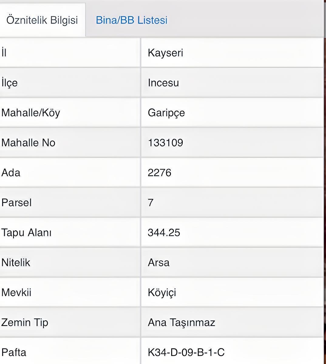 İNCESU GARİPÇE DE SATILIK TEMİZ VİLLA PARSELİ MANZARALI - Resim 6