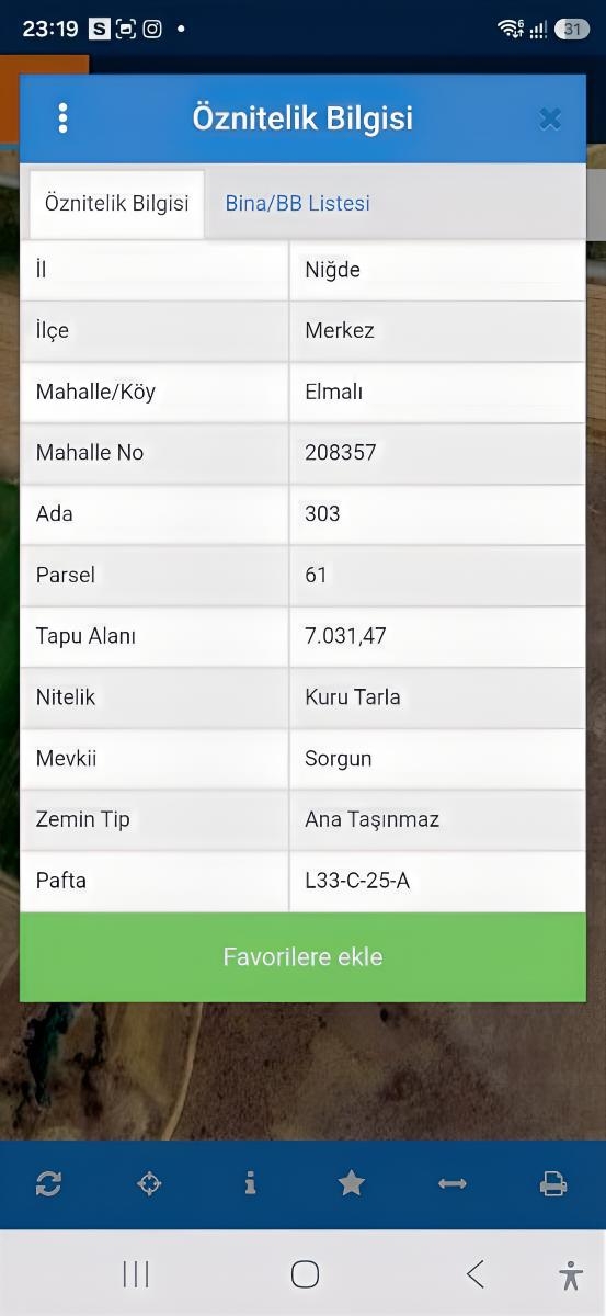 elmalı'da satılık tarla 7.031m TEK TAPU acilll - Resim 2