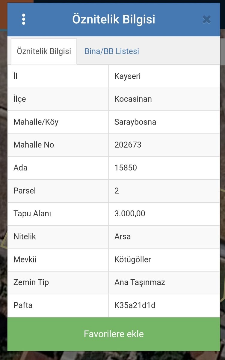 SARAYBOSNA MAHALLESİ'NDE SATILIK 3000 m2 KONUT PARSELİ
