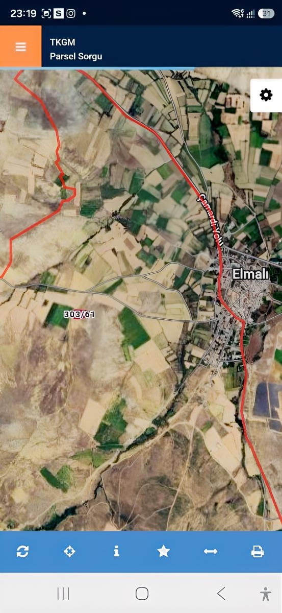 elmalı'da satılık tarla 7.031m TEK TAPU acilll