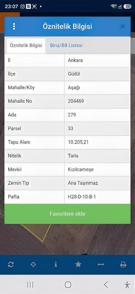güdül'de satılık tarla 10.205m TEK TAPU aciiill