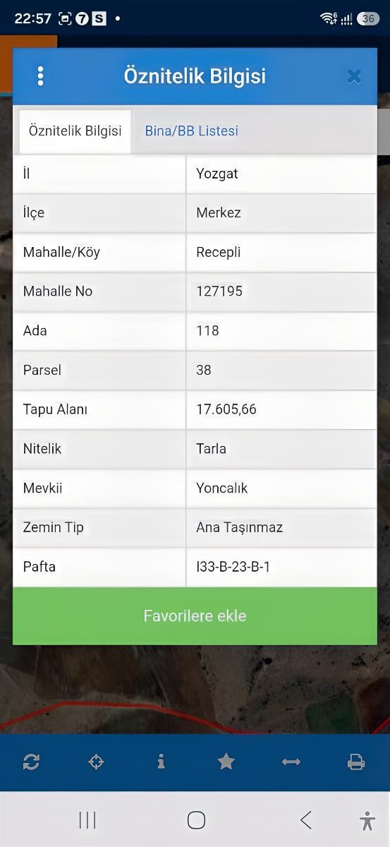 recepli'de satılık tarla 17.605m TEK TAPU aciill - Resim 3